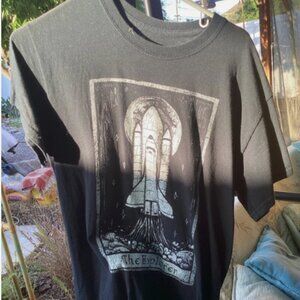 EXPLORER SHIRT BLACK SHUTTLE TAKE OFF MOON M